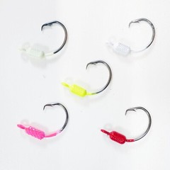 1/16 oz YELLOWTAIL WEIGHTED CIRCLE HOOK JIGS 4/0 Mustad Hook (25 Pack) 5 Colors
