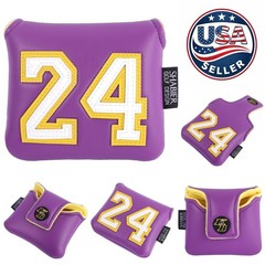 Unique Waterproof Golf Mallet Headcover – Cartoon Style, Purple, Easy to Clean