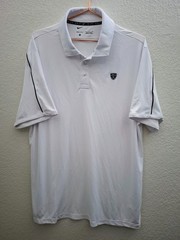 Nike, Men-L, DRI-FIT Golf polo, white. embroidered logo was $90