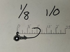 25 1/8oz Round Head Jigs BLN Sickle Hooks #2 1/0 2/0 3/0 4/0 You Pick