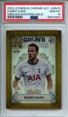 2022-23 Merlin UEFA Harry Kane Merlin’s Masters Gold 33/50 #MM-15 PSA 10