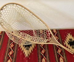 RARE Wood 30” GOLD MEDAL NETS of Colorado FLY FISHING Net Glenwood Springs Ghost
