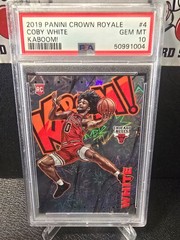 2019 Panini Crown Royale Kaboom Rookie COBY WHITE #4 PSA 10 GEM MINT