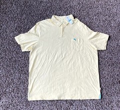 Tommy Bahama Bali Bayside Polo Yellow (Bright Creme) Logo Short Sleeve Sz XL