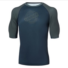 ZERO FOXTROT XL GRAPHIC COMPRESSION LONG SLEEVE RASH GUARD Navy/Gray Large