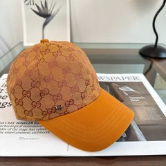 New Fashion G Logo Print Baseball Cap Hat Unisex Adjustable Brown
