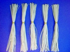 5 silicone Skirts Solid White 5-92 Fishing Lures Spinnerbait Buzz Bait jigs