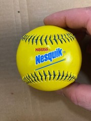 Vintage 90s Y2K Nestle Nesquik Yellow Colored Baseball Ball Chocolate Milk