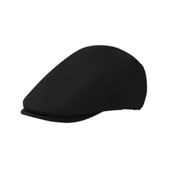 Men’s Adjustable Newsboy Hat Classic Flat Gatsby Cabbie Ivy Cap for Large Black