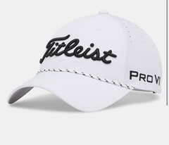 Titleist Tour Breezer Golf Cap Pro V1 White Tour Adjustable Hook NEW