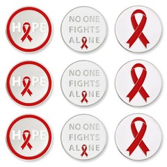 Red Ribbon Awareness Bundle Pack of 9 Golf Ball Markers – Golf Accessories fo…