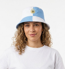 ARGENTINA BLUE-WHITE SOCCER BUCKET BOB PANAMA FISHEMAN REVERSIBLE UNISEX HAT NEW