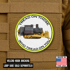 Killdozer Printed Morale Patch 3″ or 4″ | Tread On Them | VELCRO® Brand Fastener