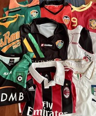 Lot of 9 Soccer Jerseys Nike Adidas Clubs Teams Italy Milan Roma Spain XL L