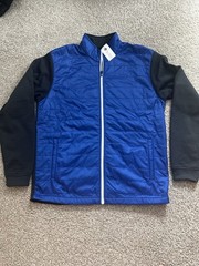 Footjoy Full-Zip Hybrid Lightweight Royal/Black Golf Jacket / Men’s Medium / NWT