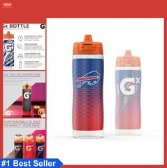 30 fl oz Reusable Squeeze Water Bottle NFL Team Color Grip Dishwasher Safe Pod